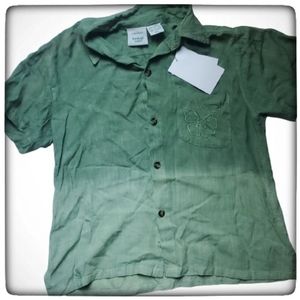 Rainforest Cafe Button-Up Collar Dressy Shirt-XL